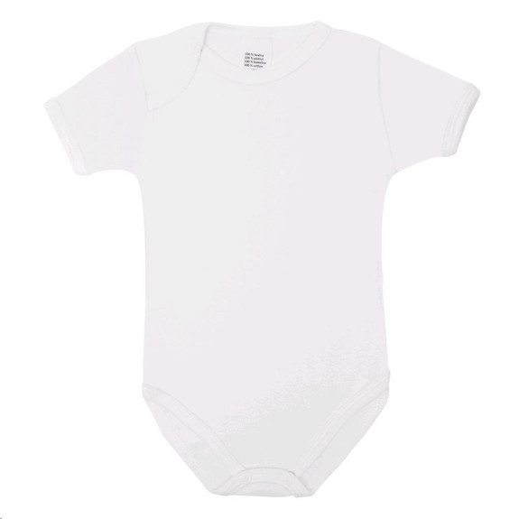 Luxusní body krátký rukáv New Baby - bílé