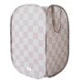 Skládací úložný koš Recycled Checkerboard Beige 3 SPROUTS