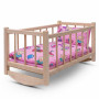 Dřevěná postýlka-kolébka pro panenky s povlečením bears Baby Mix