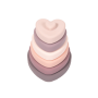 Silikonová stohovací kousátka B-Silicone Hearts