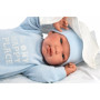 Obleček pro panenku miminko New Born velikosti 43-44 cm Llorens 3dílný modrý