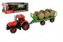 Traktor Zetor s vlekem a balíky plast 36 cm na setrvačník
