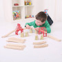 Dřevěné koleje set most 18 dílů Bigjigs Rail
