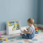 Dětský Montessori bílý regál na knihy, knihovnička a organizér, 3 police
