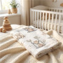 Flanelová plena s potiskem ZOO beige New Baby