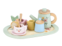 Čajový set dřevěný s květinovým potiskem Little Dutch