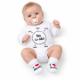 Bílé kojenecké froté ponožky Mum & Dad 2 páry 0 - 3 m Baby Nellys