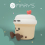LED silikonová noční lampička - Bubble Tea Mary's
