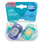 Dudlík svítící silikonový symetrický Nightglow Canpol babies 6 - 18 m 2 ks
