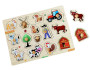 Dřevěné puzzle Farma 14 dílků 2Kids Toys
