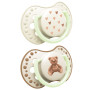 Dudlík svítící silikonový dynamický 2 ks Teddy Love 6 - 18 m Lovi