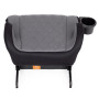 Dětský podsedák do auta ISOFIX i-Size s držákem na nápoje, pro výšku 125–150 cm šedý