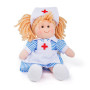Látková panenka zdravotní sestřička Nancy 28 cm Bigjigs Toys