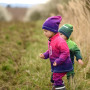 Fleecová mikina dětská Mozaika - zelená Wamu
