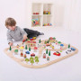 Dřevěná vláčkodráha město a vesnice 91 dílů Bigjigs Rail