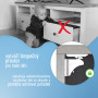 Magnetické zámky bílé na skříně a zásuvky sada 4 ks + 1x magnetický klíč Sipo