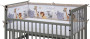 Mantinel do postýlky 4 dílný ZOO 180 x 30 cm béžový Scarlett 