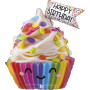 Cupcake se zdobením HB 31"/79 cm fóliový balónek nafukovací Grabo