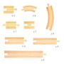 Dřevěné koleje set 24 dílů Bigjigs Rail