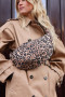 Cotton Mini Cross Body Bag Brown Leopard Studio Noos