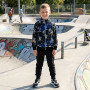 Mikina na zip Skateboard star - černá Esito