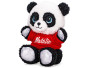 Panda plyšová 17 cm v tričku s potiskem sedící 0 m+