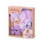 Dupačky pro panenku fialové s doplňky LullaBaby