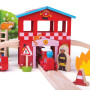 Dřevěná vláčkodráha hasičská stanice Bigjigs Rail