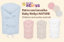 Klasická retro zavinovačka Nature šněrovací s výplní 70 x 77 cm Baby Nellys