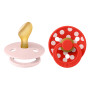 Anatomický dudlík z prírodního kaučuku Colour Polka 2 ks 6 - 18 měsíců Bibs