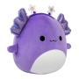 Squishmallows Fialový axolotl s čelenkou Monica