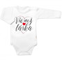 Body dlouhý rukáv Víc než láska bílé Baby Nellys