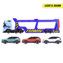 Autotransportér Volvo FH 16, 40 cm + 3 auta, světlo, zvuk