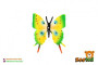 Motýl tropický Papilio/otakárek zeleno-žlutý zooted plast 5,5 cm