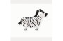 Fóliový balónek nafukovací chodící zebra 76 cm