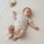 Zavinovací kojenecké body krátký rukáv bavlna Kytky Baby Service