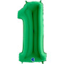 Číslice zelená (102cm/40") fóliový balónek