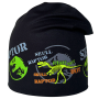 Funkční oboustranná čepice Dinosauři RDX Černá/zelená