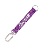 Krátká klíčenka s karabinkou Purple glitter OxyBag