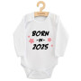 Dětské body s potiskem New Baby Born in 2025 pink