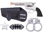 Western set - kolt klapací 19 cm s pouzdrem a doplňky