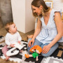 Pěnové puzzle, podložka Písmena, 10 ks, šedá/černá/bílá, BabyOno