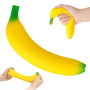 Mega squeeze strečový mačkací banán 37 cm - antistresová natahovací hračka Mega squeeze