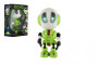 Robot Echo opakující věty kovový 12 cm na baterie se zvukem se světlem