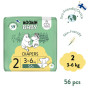 Jednorázové eko pleny 2 Newborn 3–6 kg (56 ks), Moomin baby