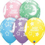 Balónky potisk Babyshower měsíc a hvězdy 11"/28 - 6 ks