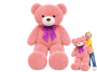 Medvěd plyšový 120 cm s mašlí růžový  0 m+ v dárkové krabičce Teddy Greetings 