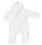 Mušelínový overálek s kapucí, dvouvrstvý, Hand Made, bílý Baby Nellys