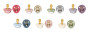 Bibs symetrické dudlíky kaučuk 2 ks 6 m+ Colour