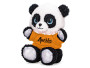 Panda plyšová 17 cm v tričku s potiskem sedící 0 m+